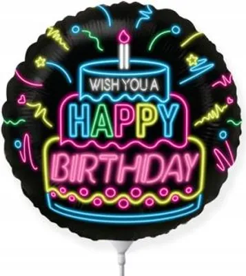 Obrázek produktu pro Folienballon 14" FX - "Happy Birthday" NEON