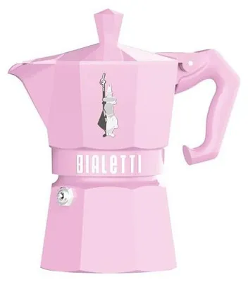 Image de Cafetière italienne 3 tasses rose pastel - Bialetti - 0009063 - moka exclusive