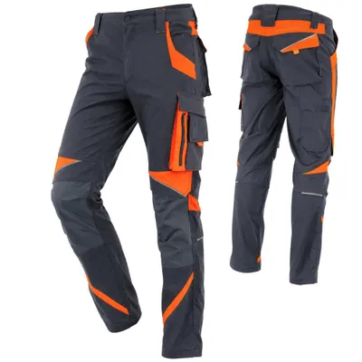 Produktbild von Arbeitshose Herren Stretch Bundhose mit Kniepolstertaschen Reflexstreifen Arbeitskleidung Gr. 48, KI-generiertes Bild