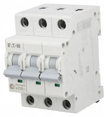 Zdjęcie produktu dla Wyłącznik nadprądowy 3P C 10A 6kA AC xPole Home 194889 Eaton