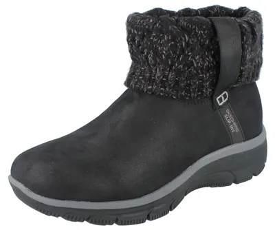 Produktbild von SKECHERS Slip-ins Relaxed Fit Damen Schlupfstiefelette schwarz Microfaser - Größe: 38