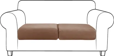 Obrázek produktu pro Topchances Velvet Sofa Seat Cushion Cover, Elastický kryt polštáře na gauč 2 Piece Sofa Cushion Slipcover Sofa Seat Cover Sofa Cover (Dark Brown, 2 Seater)
