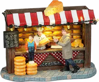 Produktbild von Luville Weihnachtsdorf Cheese Market - 13.5x6x10.5 cm - Polyresin - Mehrfach
