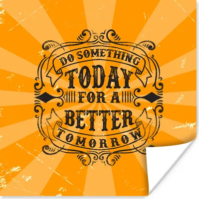 Produktbild von MuchoWow® Poster Jahrgang - Gestaltung - Text 50x50 cm - Wohnzimmerdekoration