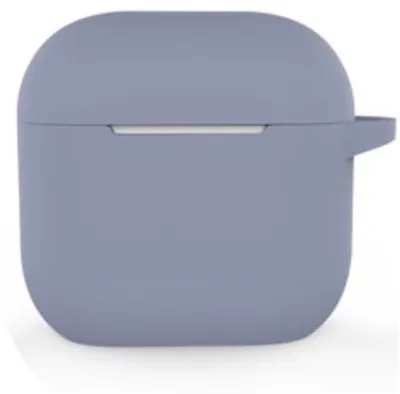 Produktbild von Grau/lila Hülle passend für AirPods 4 - Silikonhülle für AirPods - Grau/lila - Softcase - CHPN
