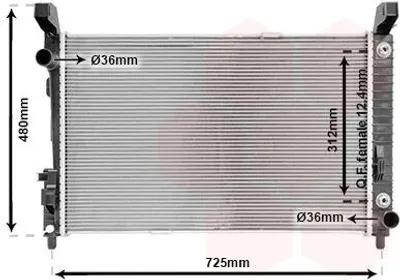 Produktbild von VAN WEZEL 30002364 Kühler Wasserkühler Motorkühler passend für MERCEDES-BENZ A-Klasse (W169) B-Klasse (W245)