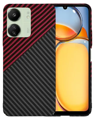 Obrázek produktu pro Techsuit Carbonite FiberShell zadní kryt pro Xiaomi Redmi 13C 4G/5G / Xiaomi Poco C65 - Red/Black