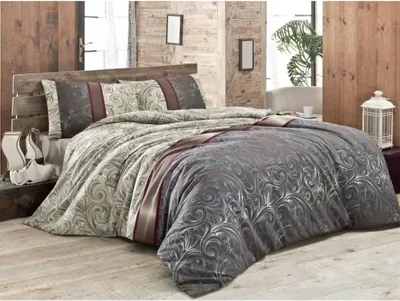 Produktbild von Bettwäsche Set, 220 x 240 cm, 60 x 60 cm Kissenbezüge, 65% Baumwolle 35% Polyester, Grau