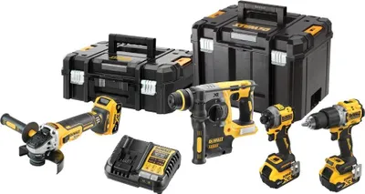 Zdjęcie produktu dla DEWALT DCK429P3T-QW Zestaw combo DCD805+ DCG405+ DCH273+ DCF850, 18 V czarny, żółty