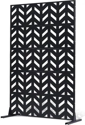 Produktbild von Paravent Raumteiler Sichtschutz Trennwand Metall 120x50,8x183cm Schwarz