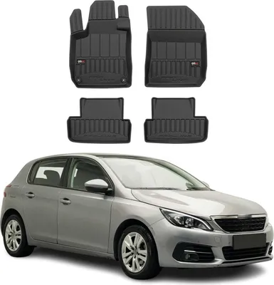 Produktbild von 2013-2021 Peugeot 308 2 Schrägheck Fußmatten TPE Schwarz 4 tlg