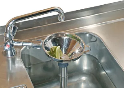 Produktbild von Restetrichter mit Sieb - Edelstahl - Ø 127 mm