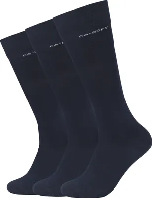 Zdjęcie produktu dla Skarpety do kolan Camano ca-soft w opakowaniu po 3 sztuki, bez gumowego ściągacza, granatowe, rozmiar 43-46