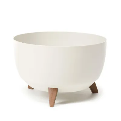 Zdjęcie produktu dla Doniczka okrągła na nóżkach 47 cm Kremowa