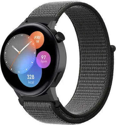 Produktbild von Strap-it Huawei Watch GT 3 42mm Nylon Armband (Grün)