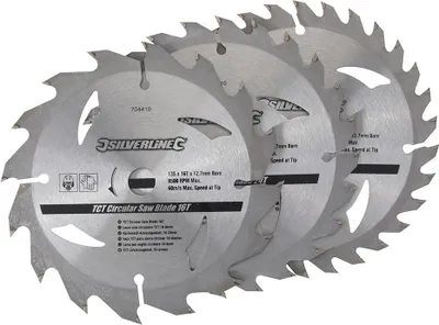 Produktbild von Hartmetall Kreissägeblätter Set 135 x 12,7 mm mit 16, 24 und 30 Zähnen