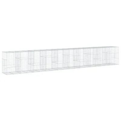 Produktbild von Gabione mit Deckel 1000x100x150 cm Verzinktes Eisen