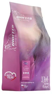 Produktbild von Biofeed Horse & Pony Candy Pellet Turbo Pony Pferdefutter, Pferde Pellets Für Sportponys, Niedriger Stärke- Und Zuckergehalt, 25 Kg
