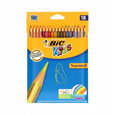 Zdjęcie produktu dla BIC Kredki ołówkowe Tropicolors Kids 18 kolorów