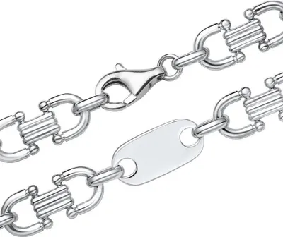 Produktbild von Sterlingsilber Plattenkette für Herren