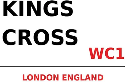 Produktbild von vianmo Holzschild 30x40 cm London England Kings Cross WC1