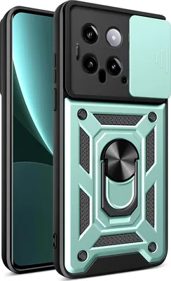 Produktbild von Hülle für Xiaomi 14 Pro Magnetische Ring Ständer Halter Dia Kameraschutz TPU Bumper Silikon Schutzhülle Grün
