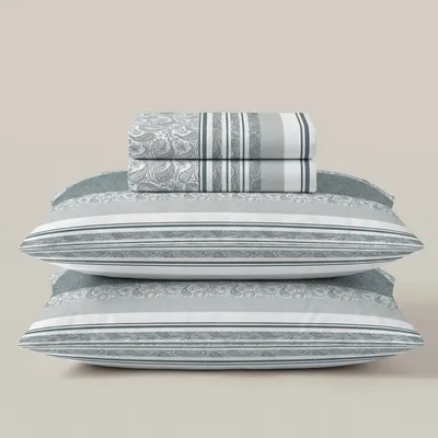 Produktbild von Baumwoll-Satin-Bettwäsche Svilanit Silver Lines