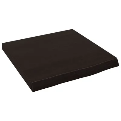 Produktbild von vidaXL Wandregal Dunkelbraun 40x40x(2-4) cm Massivholz Eiche Behandelt