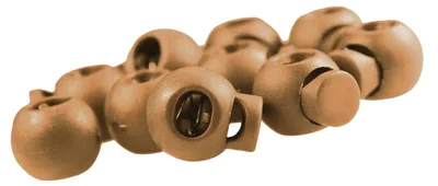 Produktbild von 10 Einloch Kordelstopper Kordelenden Kordelklemme rund 15x19mm, Farbwahl