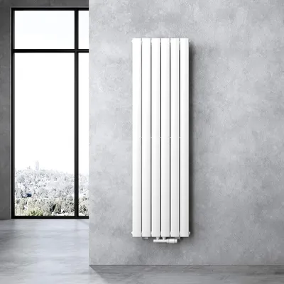 Image de doporro Radiateur pour Chauffage Central 160x46cm Radiateur à Eau Chaude Panneau Double Couches Vertical Blanc