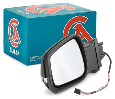 Produktbild von ALKAR 6139699 Außenspiegel Seitenspiegel Links passend für MERCEDES-BENZ A-Klasse (W169) Beheizt Asphärisch Grundiert Elektrisch
