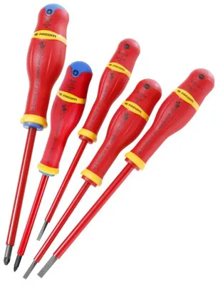 Image de Jeu de 5 tournevis Protwist® isolés 1000 V - FACOM - ATD.J5VE