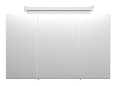 Productafbeelding van Spiegelschaaf 100 met LED-acrylg lasslamp, wit, hoogglans. Energie-efficiëntieklasse: F