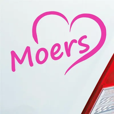 Produktbild von Auto Aufkleber Moers Herz Stadt City Love Liebe Heimat 12,5x8 cm Pink Sticker Heckscheibenaufkleber