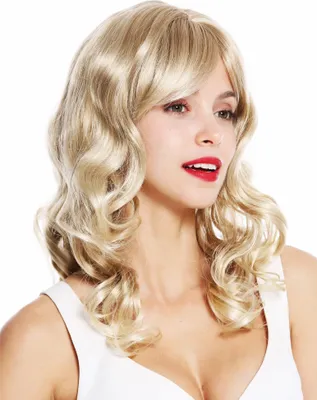 Produktbild von WIG ME UP Perücke lang edel gelockt Blond Platinblond Gesträhnt VK-46-15-T613