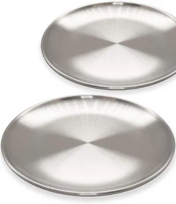 Zdjęcie produktu dla Zestaw 2 tabliczek kempingowych ze stali nierdzewnej – odporne na warunki atmosferyczne tabliczki na zewnątrz, idealne na wędrówki i kemping – 20 cm