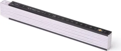 Zdjęcie produktu dla Metrie, miara składana Block-52, biało-czarna, hartowane stalowe połączenia, 2 m