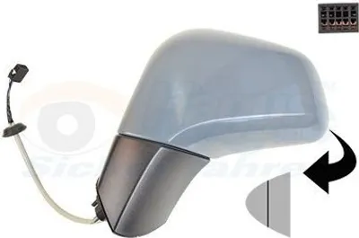 Obrázek produktu pro VAN WEZEL 3815825 Vnější zrcátko, levé, pro OPEL Mokka / Mokka X (J13), asférické, vyhřívané, částečně natřené základním nátěrem