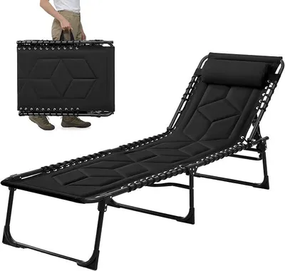 Imagen del producto de Silla de jardín plegable con respaldo ajustable en 5 posiciones