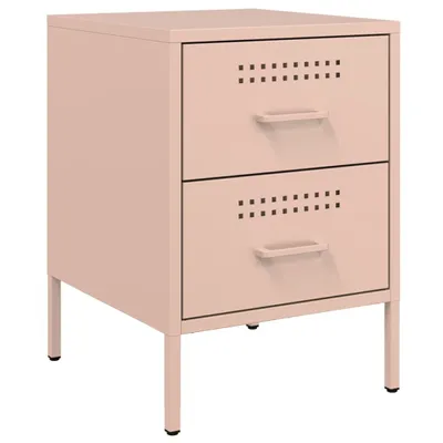 Obrázok produktu pre Nočný stolík ružový 36x39x50,5 cm oceľ