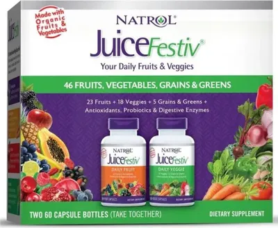Productafbeelding van Natrol Juicefestiv, 60 capsules, artikelnummer 1301