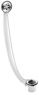Produktbild von Bruckner Badewannengarnitur mit Stopfen an Kette, L-700mm, 6/4", Edelstahl glänzend