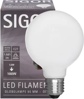 Zdjęcie produktu dla E27 LED Globe Lamp G95 12W 1521lm 2700K dimmbar