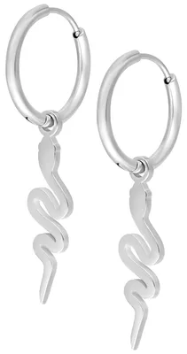 Produktbild von Wildcat Ohrringe - Little Snake Hoops - Silber - Chirurgenstahl 316L - wasserfest, langlebig, hautverträglich, Silber