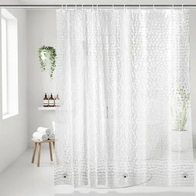 Zdjęcie produktu dla Zasłona prysznicowa antygrzybowa, 180 x 200 cm, nadająca się do prania, wykonana z materiału EVA, do kuchni