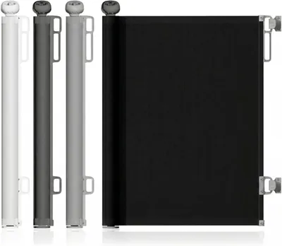 Obrázok produktu pre Zasúvateľná detská zábrana 86 cm x 140 cm, čierna, pre schody