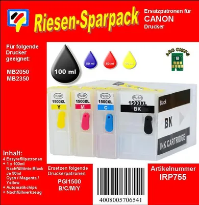 Produktbild von CISS / Easyrefill für PGI1500 - Dr. Inkjet Starterpackung