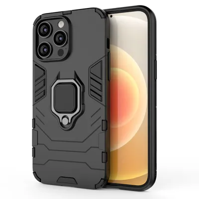 Produktbild von HQWear Ring Armor Case für iPhone 14 Pro, Schwarz