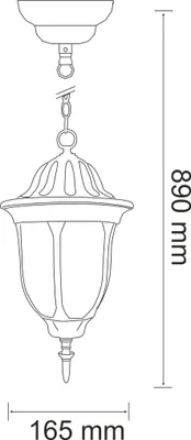 Immagine prodotto di Lampada a sospensione per esterni patina 1xE27 FLORENCE 302557 Polux