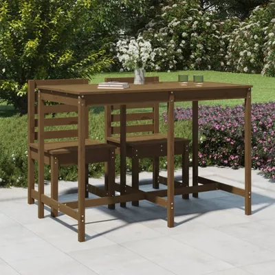 Image de Maison Exclusive - Table de jardin brun miel 159,5x82,5x110 cm Bois massif de pin